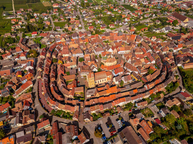 Eguisheim panoramica dall'alto